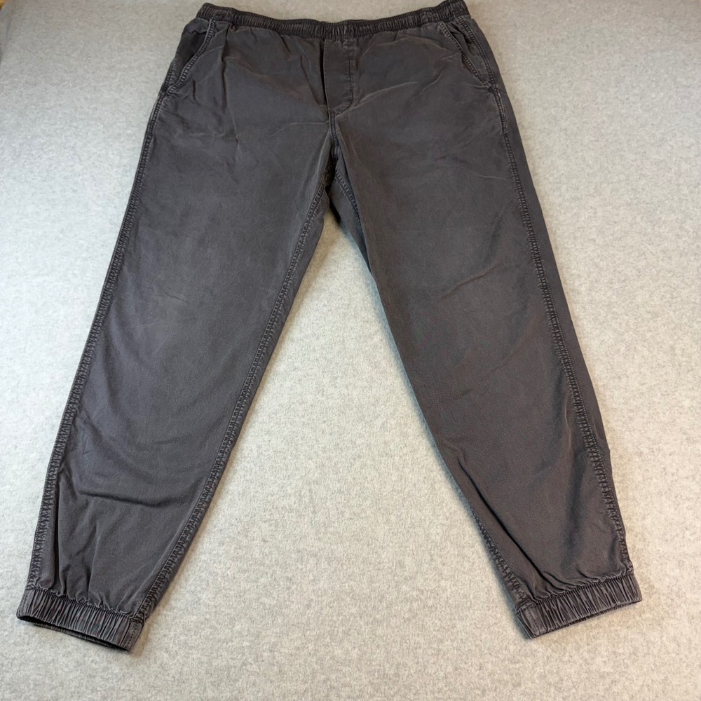 American Eagle Flex Joggers Mens Large Gray Elastic Waist Tapered Pants